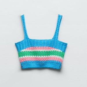 Zara striped knit top